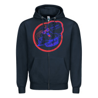Navy cool whip vintage design   80s aesthetic Zipper Hoodie - PixelWave