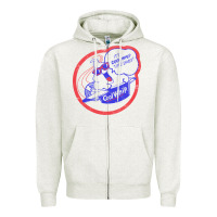 Oatmeal Heather cool whip vintage design   80s aesthetic Zipper Hoodie - PixelWave