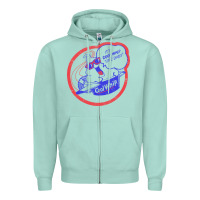 Seafoam cool whip vintage design   80s aesthetic Zipper Hoodie - PixelWave