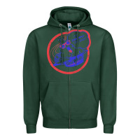 Sports Green cool whip vintage design   80s aesthetic Zipper Hoodie - PixelWave