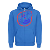 True Royal cool whip vintage design   80s aesthetic Zipper Hoodie - PixelWave