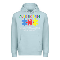 Blue Mist Autistic Pride Autism Awareness Premium Hoodie - CowhideDigitalArt