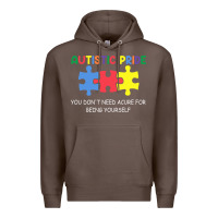 Coffee Autistic Pride Autism Awareness Premium Hoodie - CowhideDigitalArt