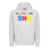 Dove Grey Autistic Pride Autism Awareness Premium Hoodie - CowhideDigitalArt