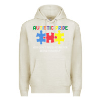 Oatmeal Heather Autistic Pride Autism Awareness Premium Hoodie - CowhideDigitalArt