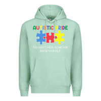 Seafoam Autistic Pride Autism Awareness Premium Hoodie - CowhideDigitalArt