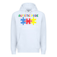 White Autistic Pride Autism Awareness Premium Hoodie - CowhideDigitalArt