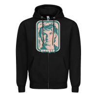 Black patrick swayze retro 80s fan aesthetic design Zipper Hoodie - PixelWave