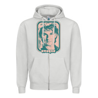 Dove Grey patrick swayze retro 80s fan aesthetic design Zipper Hoodie - PixelWave