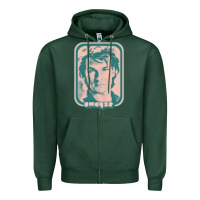 Sports Green patrick swayze retro 80s fan aesthetic design Zipper Hoodie - PixelWave