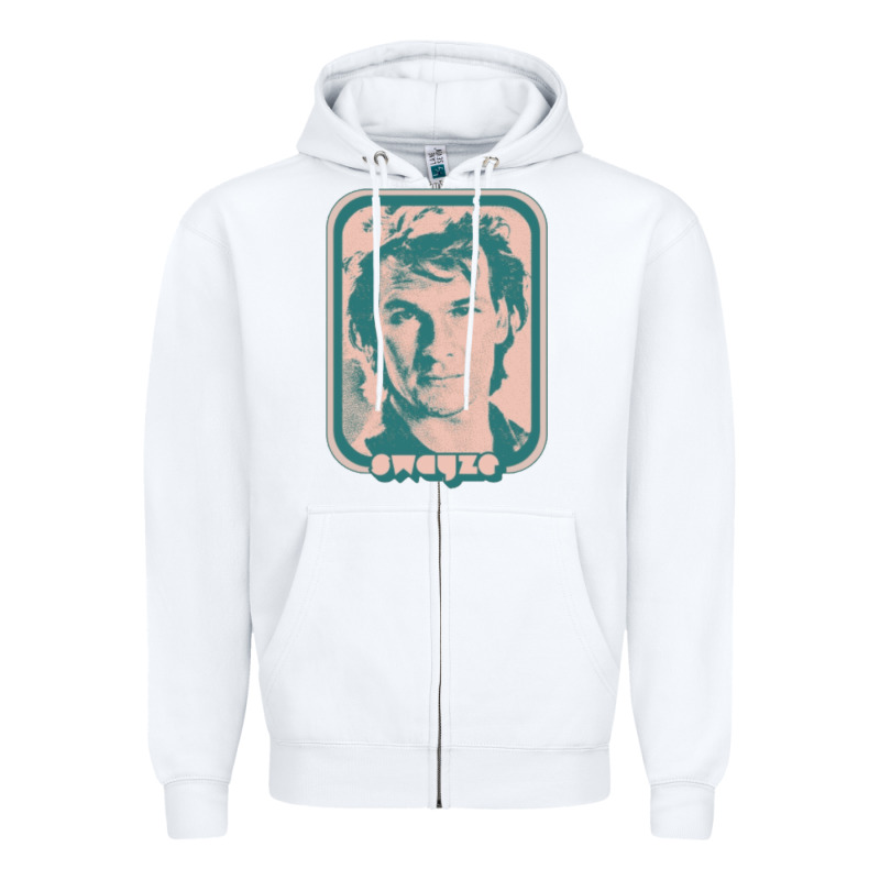Patrick Swayze Retro 80s Fan Aesthetic Design Zipper Hoodie by PixelWave | Teevron
