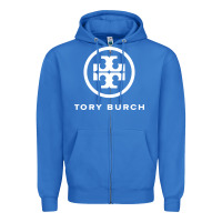 True Royal white burch tory Zipper Hoodie - PixelWave