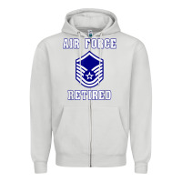 Dove Grey military master sergeant air force retired t shirt Zipper Hoodie - PixelWave