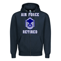 Navy military master sergeant air force retired t shirt Zipper Hoodie - PixelWave
