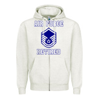 Oatmeal Heather military master sergeant air force retired t shirt Zipper Hoodie - PixelWave