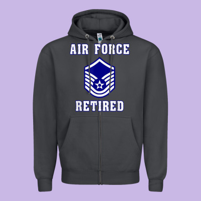 Military Master Sergeant Air Force Retired T Shirt Zipper Hoodie Designed By Pixelwave