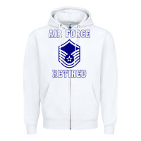 White military master sergeant air force retired t shirt Zipper Hoodie - PixelWave