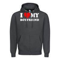 Smoke I Love My Boyfriend T-Shirt Zipper Hoodie - PixelWave