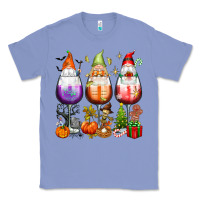 Colony Blue Hallothanksmas wine glasses and gnomes Classic Tee - texasbilliewilder