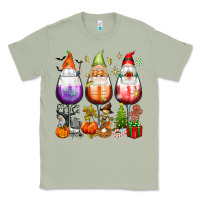 Matcha Hallothanksmas wine glasses and gnomes Classic Tee - texasbilliewilder