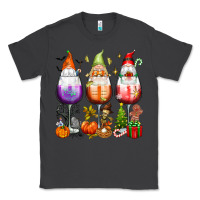 Smoke Hallothanksmas wine glasses and gnomes Classic Tee - texasbilliewilder