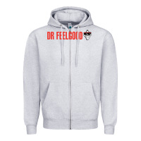 Heather Grey Dr. Feelgood Zipper Hoodie - PixelWave