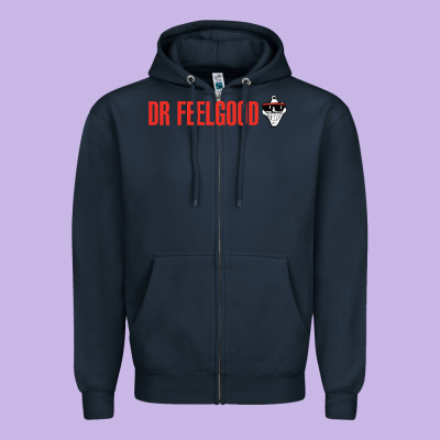 Dr. Feelgood Zipper Hoodie Designed By Pixelwave