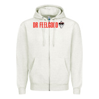 Oatmeal Heather Dr. Feelgood Zipper Hoodie - PixelWave