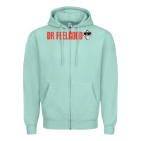 Seafoam Dr. Feelgood Zipper Hoodie - PixelWave