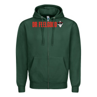Sports Green Dr. Feelgood Zipper Hoodie - PixelWave
