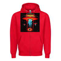 Red Boston Classic Zipper Hoodie - PixelWave