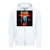 White Boston Classic Zipper Hoodie - PixelWave