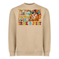 Mushroom thanksgiving turkey humor Heavyweight Sweatshirt - CowhideDigitalArt
