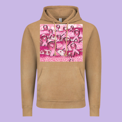 Ribbon  Breast Cancer Vintage Hoodie Designed By Cowgirlartshop