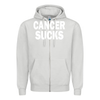 Dove Grey cancer sucks Zipper Hoodie - PixelWave