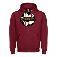 Burgundy Boyd Toronto Soccer Zipper Hoodie - PixelWave