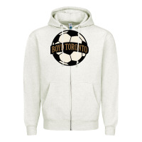 Oatmeal Heather Boyd Toronto Soccer Zipper Hoodie - PixelWave