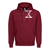 Burgundy the x files [tb] Zipper Hoodie - PixelWave