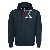 Navy the x files [tb] Zipper Hoodie - PixelWave