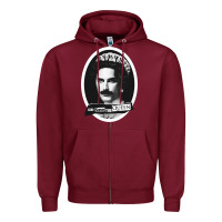 Burgundy god save the quen king music Zipper Hoodie - PixelWave