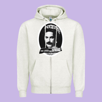 God Save The Quen King Music Zipper Hoodie Designed By Pixelwave