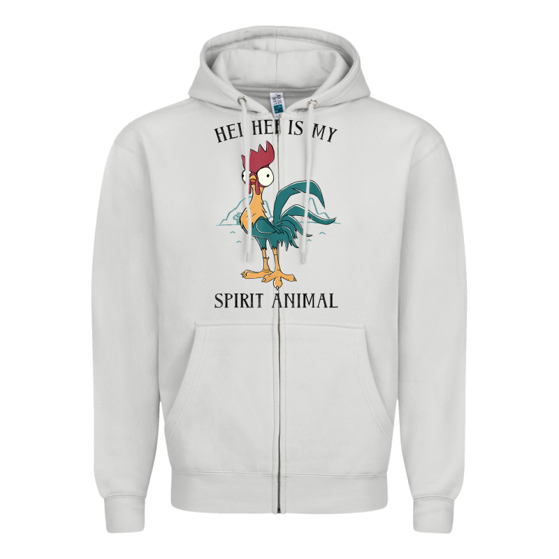 Moana Hei Hei Is My Spirit Animal Portrait Zipper Hoodie by PixelWave | Teevron