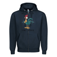Navy Moana Hei Hei Is My Spirit Animal Portrait Zipper Hoodie - PixelWave