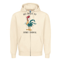Sandshell Moana Hei Hei Is My Spirit Animal Portrait Zipper Hoodie - PixelWave