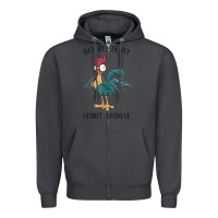 Smoke Moana Hei Hei Is My Spirit Animal Portrait Zipper Hoodie - PixelWave