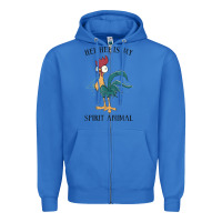True Royal Moana Hei Hei Is My Spirit Animal Portrait Zipper Hoodie - PixelWave
