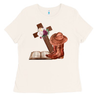 Bone Boots with Bible and cross Ladies Tee - Bettercallsaul