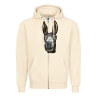 Sandshell Donkey  Face Zipper Hoodie - LillyAllenDesigns