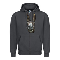 Smoke Donkey  Face Zipper Hoodie - LillyAllenDesigns