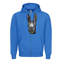 True Royal Donkey  Face Zipper Hoodie - LillyAllenDesigns